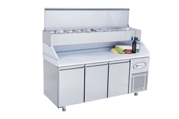 Frenox Pizza kjølebenk med 3 dører 187x70x85/134cm