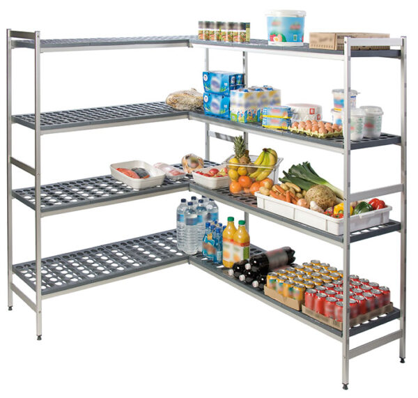Hylleseksjon med 4 plan for kjøl og fryserom 122x46x160cm