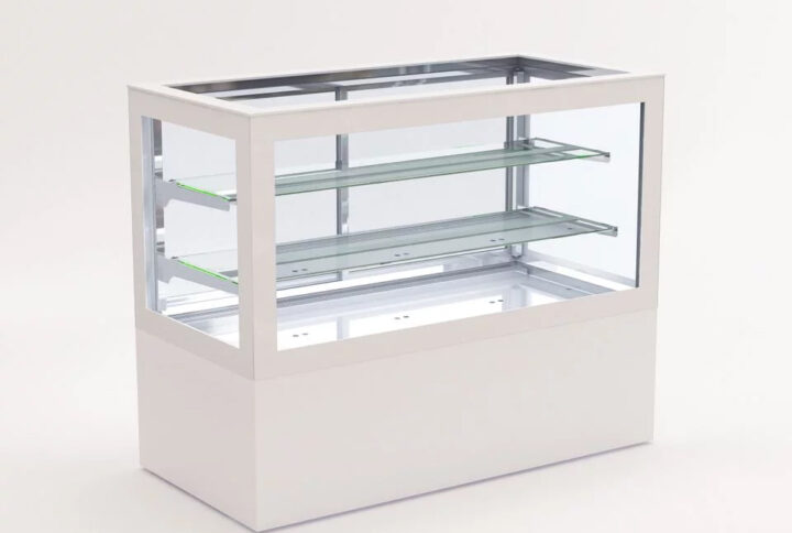 Kakedisk, Vitrine kjøleskap Hvit 120x78x130cm