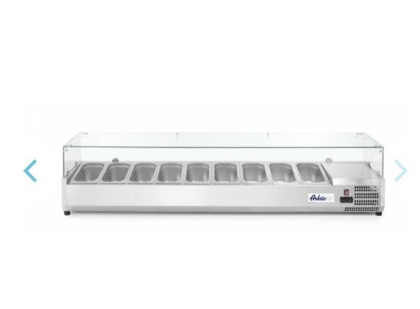 Kjølerenne med glass topp 187cm