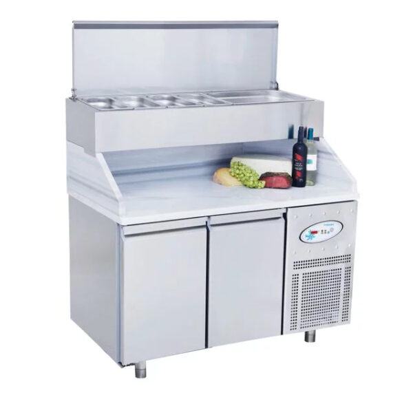 Pizzabenk med 2 dører Frenox CGN2-YM-MR Dim: 140x70x85/134cm