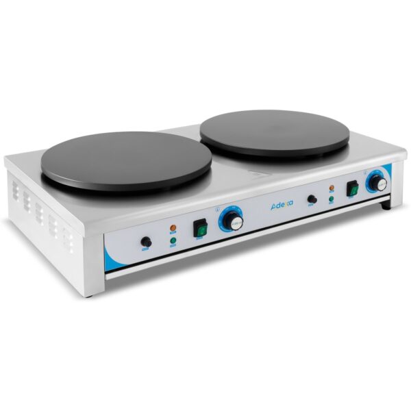 Proffesionell Crepes jern, crepe kokke plate 2x40cm 2 x 3000W