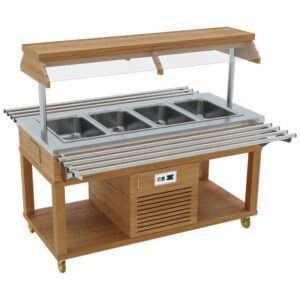 Varme buffe 4GN vannbad Modell: ABSM-04 Dim: 150x70x85/140cm