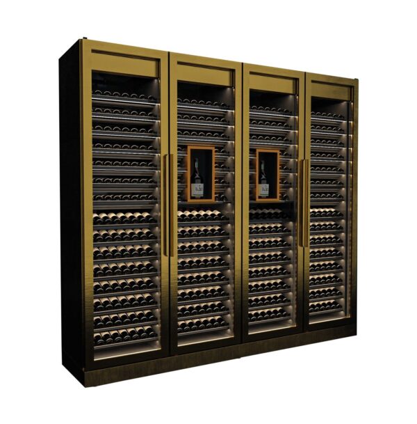 Vinskap med 3 temperaturer Gold